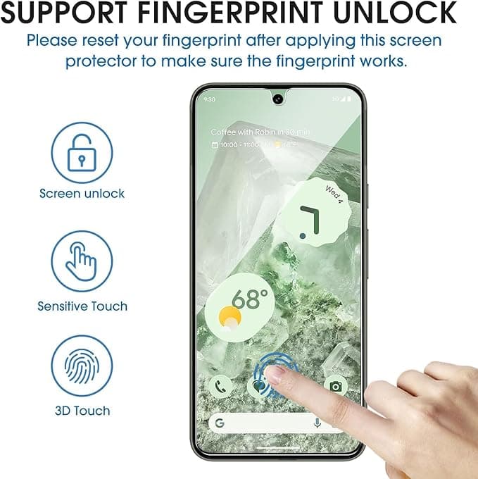 amFilm OneTouch Glass Screen Protector for Google Pixel 8