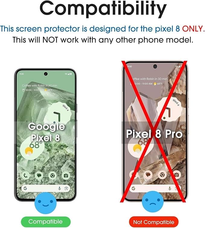 amFilm OneTouch Glass Screen Protector for Google Pixel 8